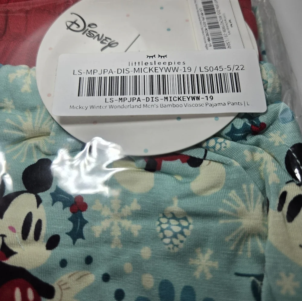 ❄️ Little Sleepies Men’s Mickey’s Wonderland Pajama Pants – Size L | New in Bag - Picture 3 of 4
